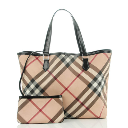 Burberry Nova Check Large Nickie Tote Black 3 of 9