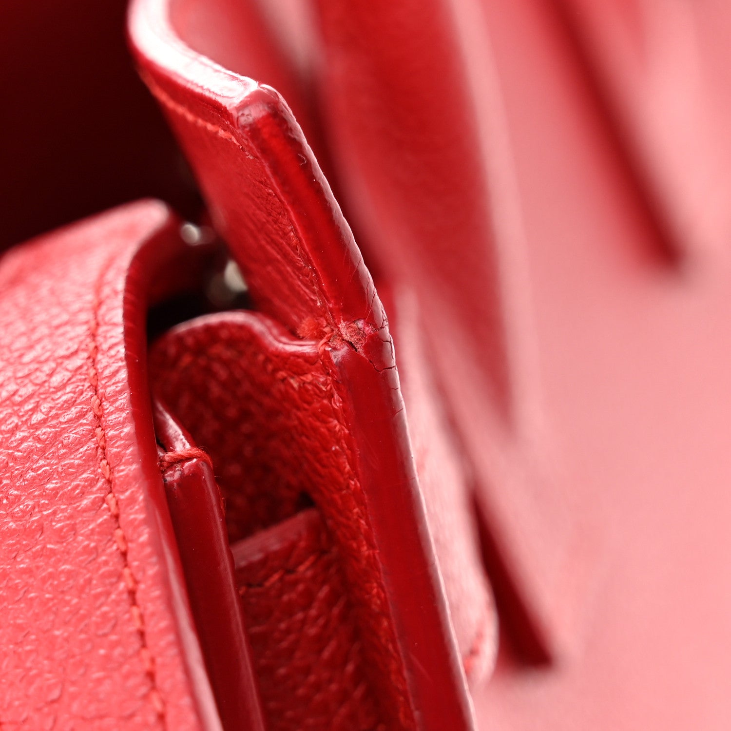 Saint Laurent Grained Calfskin Baby Sac De Jour Red 12 of 13