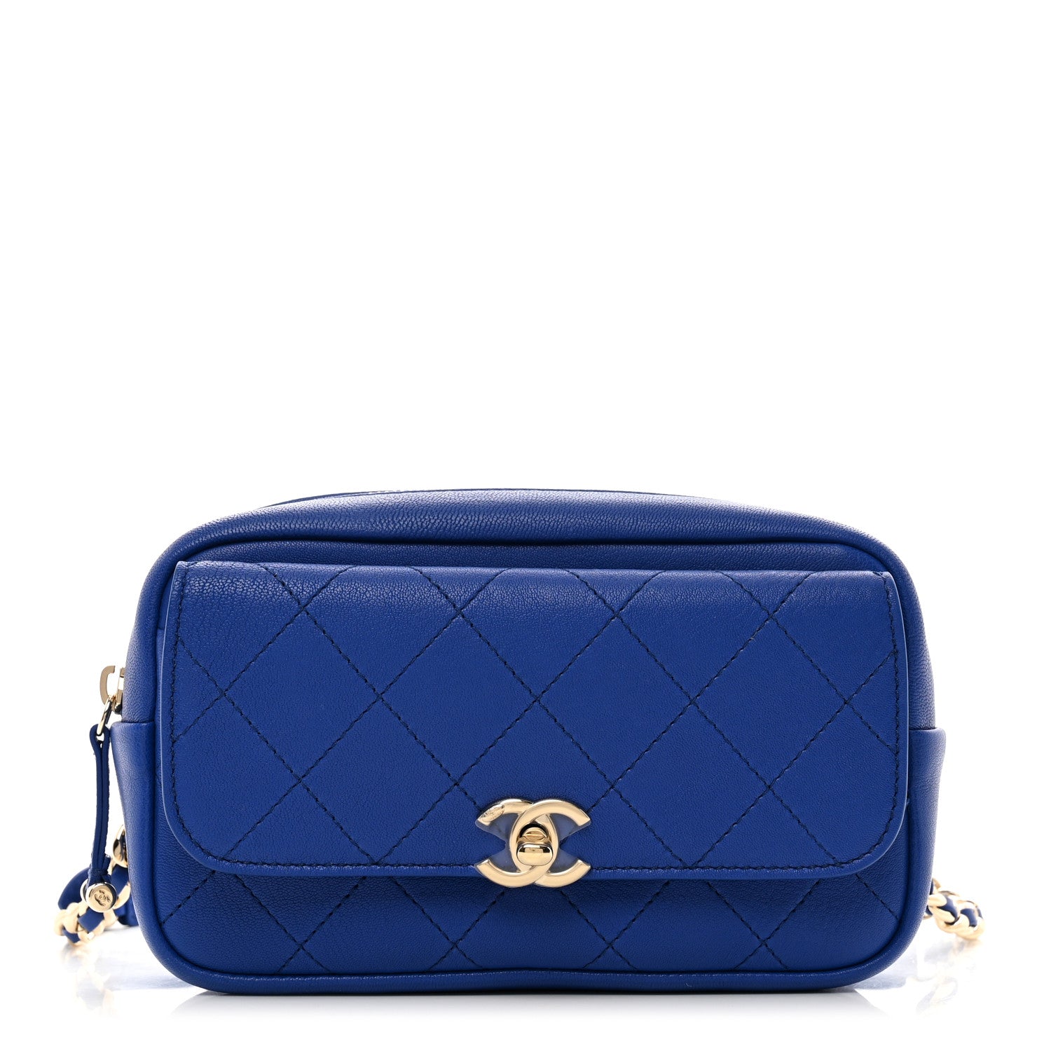 Chanel Calfskin Casual Trip Waist Bag Blue 1 of 9