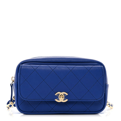 Chanel Calfskin Casual Trip Waist Bag Blue 1 of 9