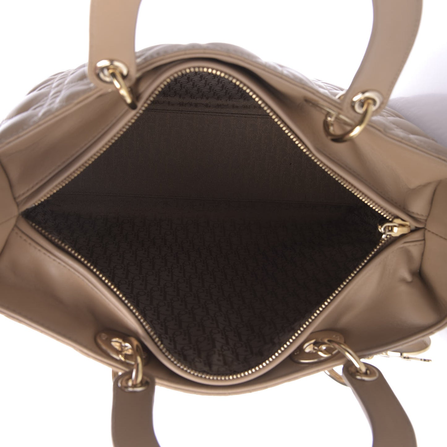 Lambskin Cannage Large Lady Dior Beige