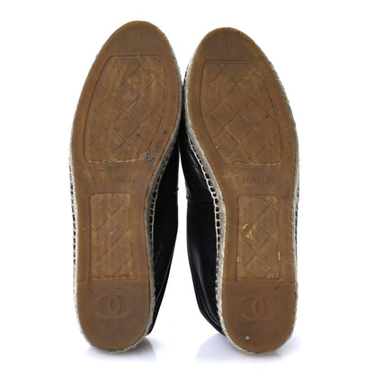 Chanel Lambskin CC Espadrilles 41 Black 6 of 10