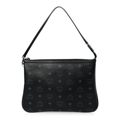 MCM Visetos Liz Shopper Tote Pouch Black 1 of 9