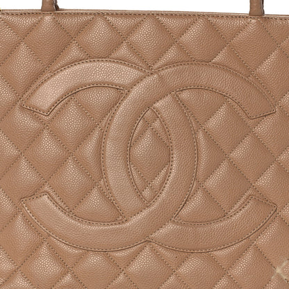 Chanel Caviar Quilted Medallion Tote Beige 9 of 14