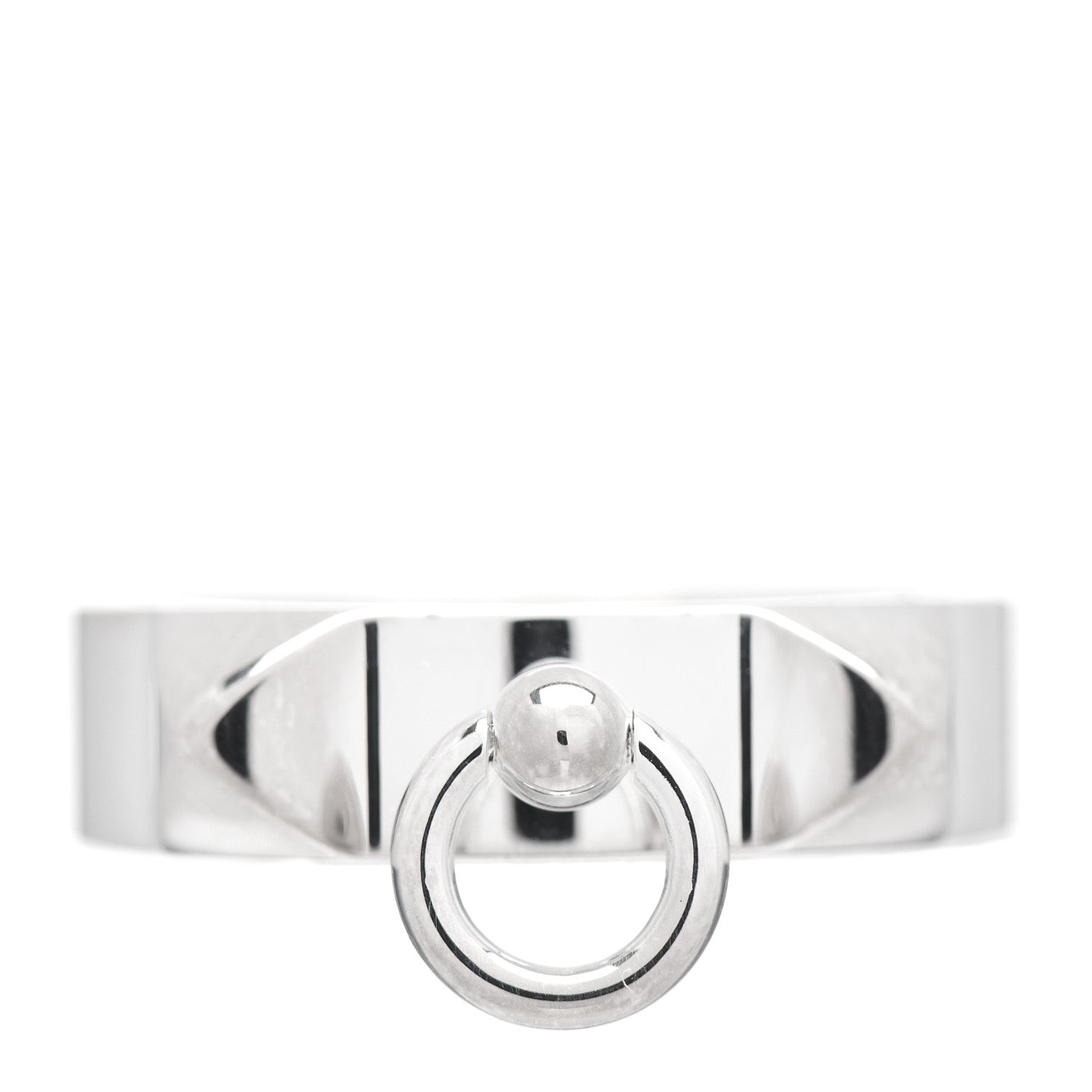 Hermes Sterling Silver PM Collier De Chien Ring 53 6.5 1 of 5