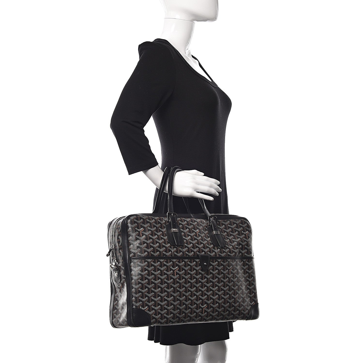 Goyard Goyardine Ambassade MM Briefcase Black 2 of 11