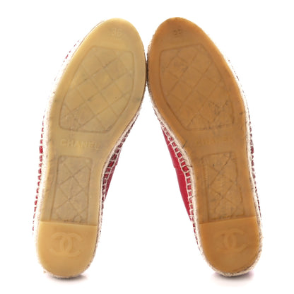 Chanel Lambskin CC Espadrilles 36 Red 5 of 10