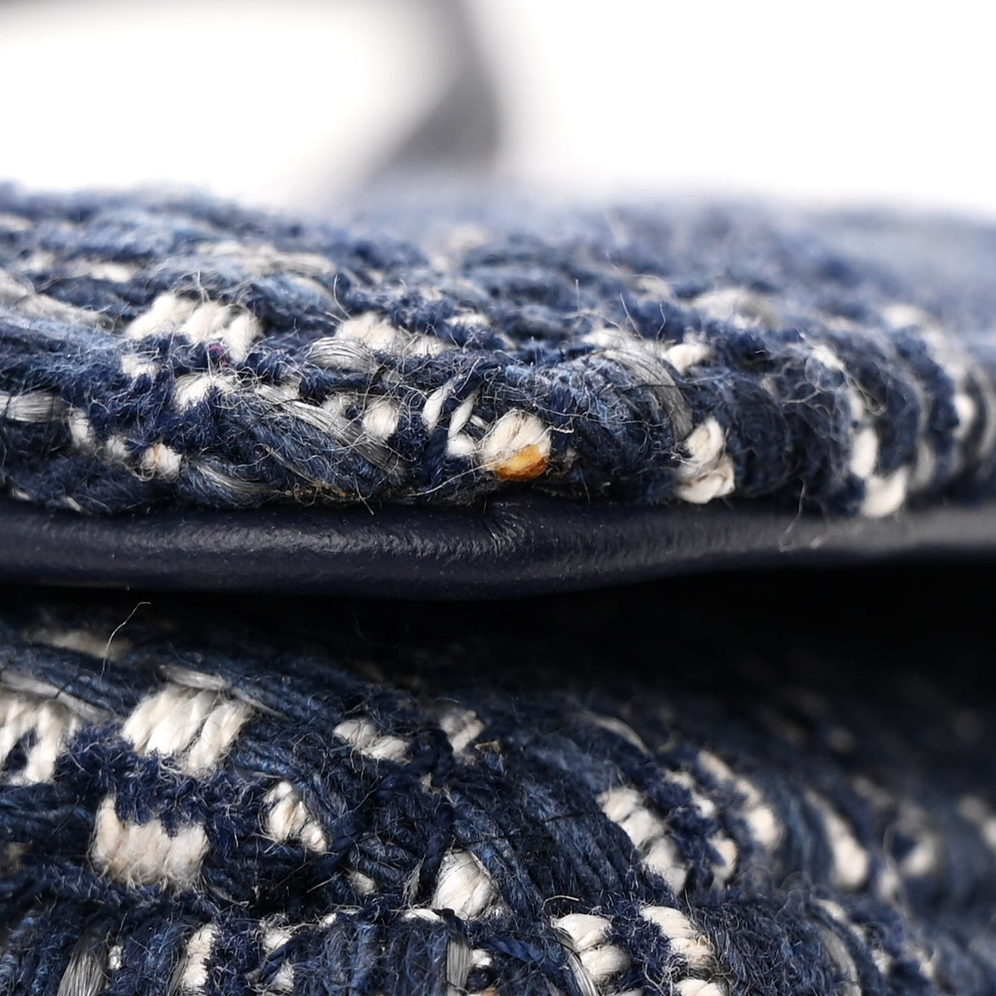 Tweed Cannage Small Caro Bag Dark Blue