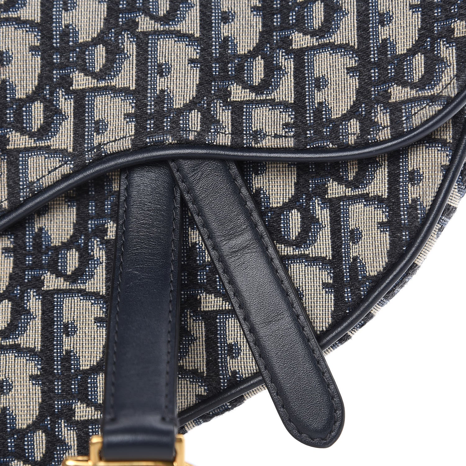 Christian Dior Oblique Mini Saddle Bag Blue 9 of 11