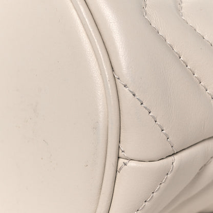 Gucci Calfskin Matelasse Mini GG Marmont 2.0 Bucket Bag White 11 of 16