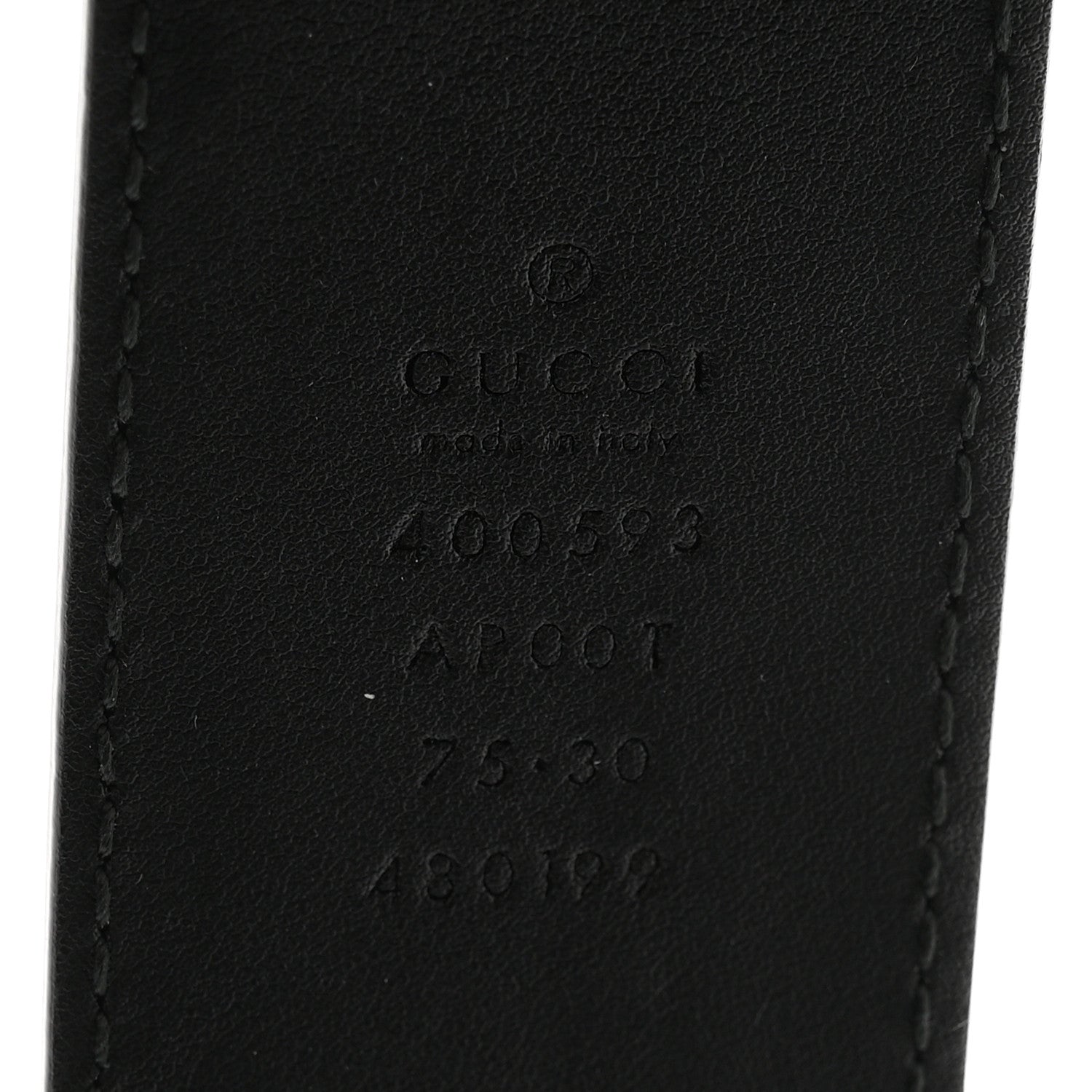 Gucci Calfskin Double G 40mm Belt 75 30 Black 3 of 5