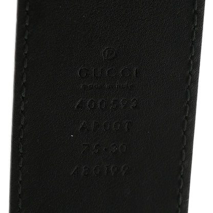 Gucci Calfskin Double G 40mm Belt 75 30 Black 3 of 5