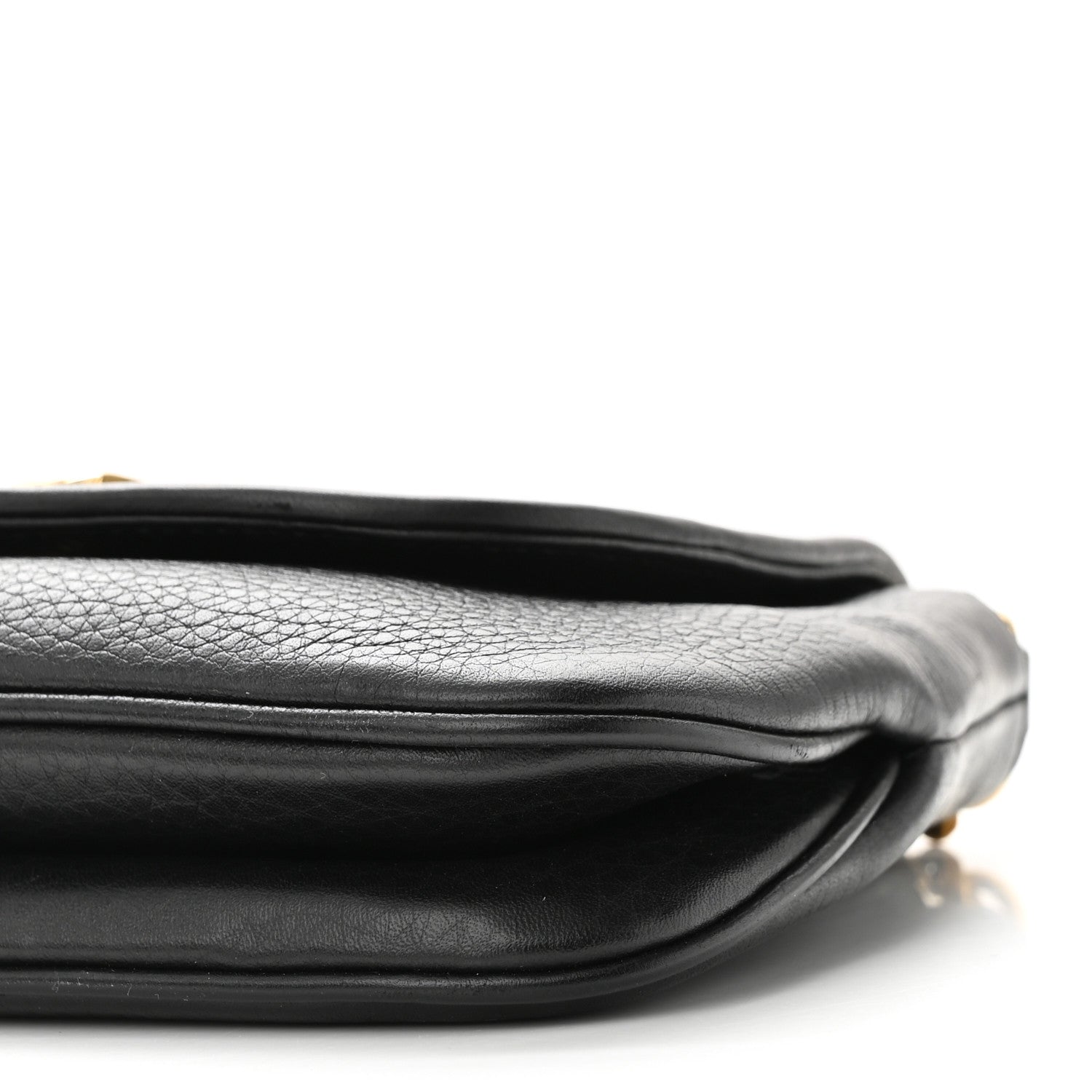 Gucci Pebbled Calfskin Small 1973 Chain Shoulder Bag Black 10 of 10