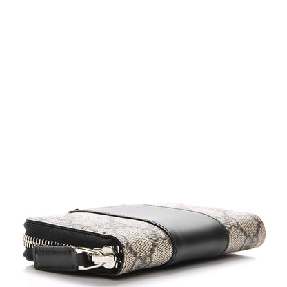 Gucci GG Supreme Monogram Zip Around Card Case Black 4 of 6