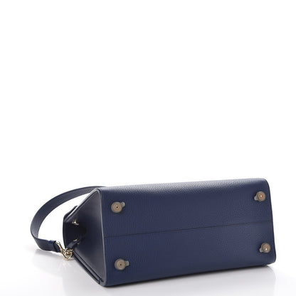 Christian Dior Bullcalf Medium Diorever Flap Navy 4 of 10