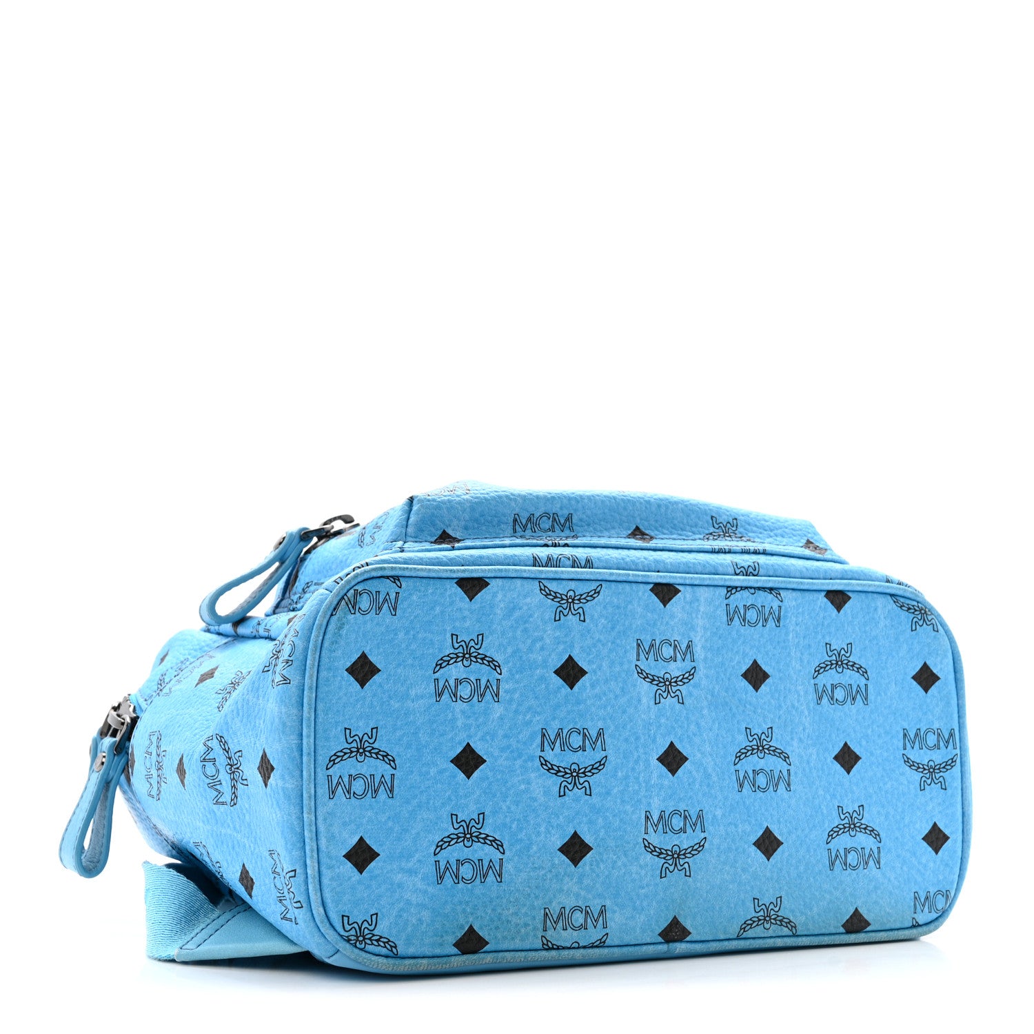 MCM Visetos Studded Small Stark  Backpack Blue 4 of 13