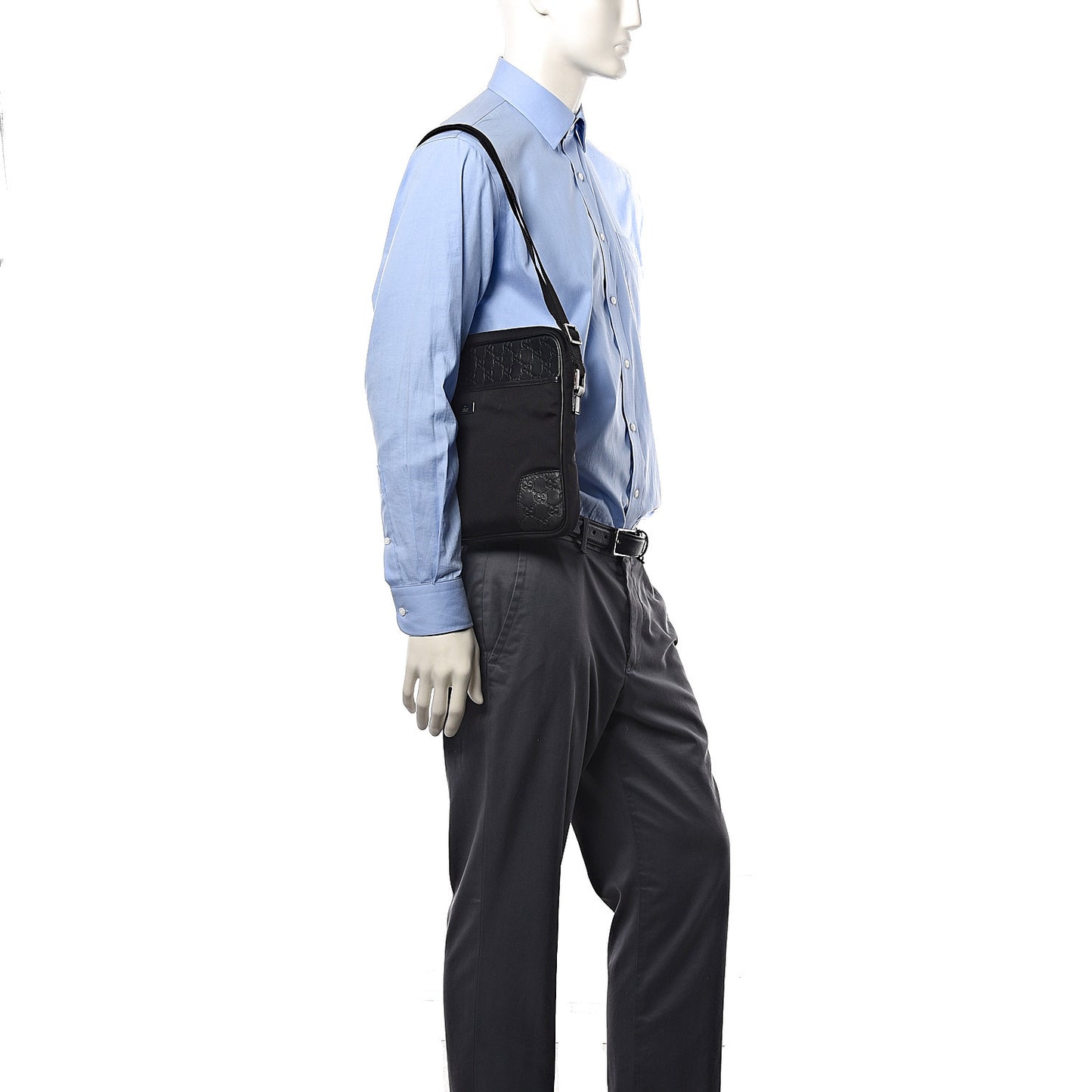 Guccissima Nylon Shoulder Bag Black