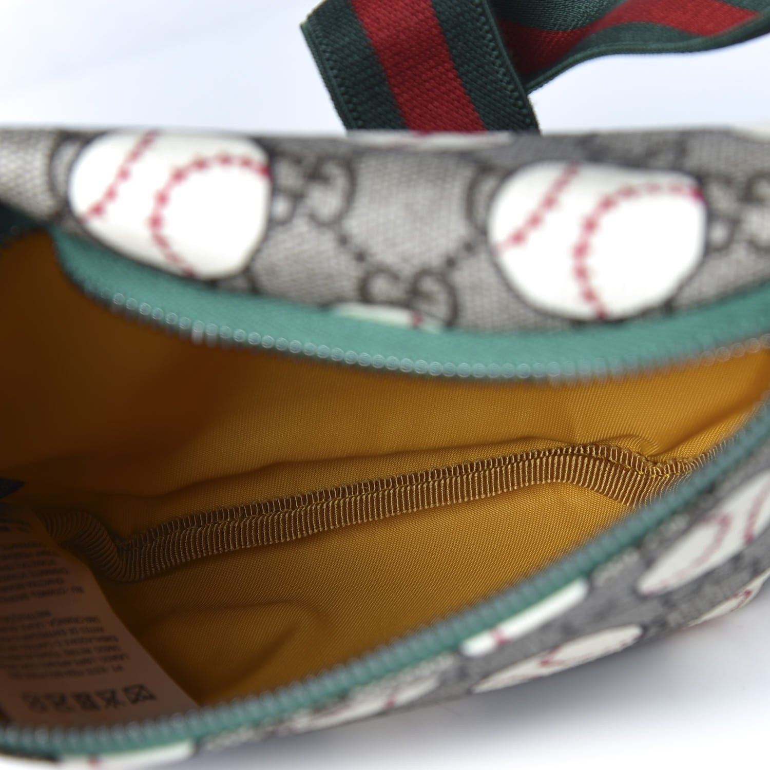 Gucci GG Supreme Monogram Baseballs Web Childrens Belt Bag 5 of 10