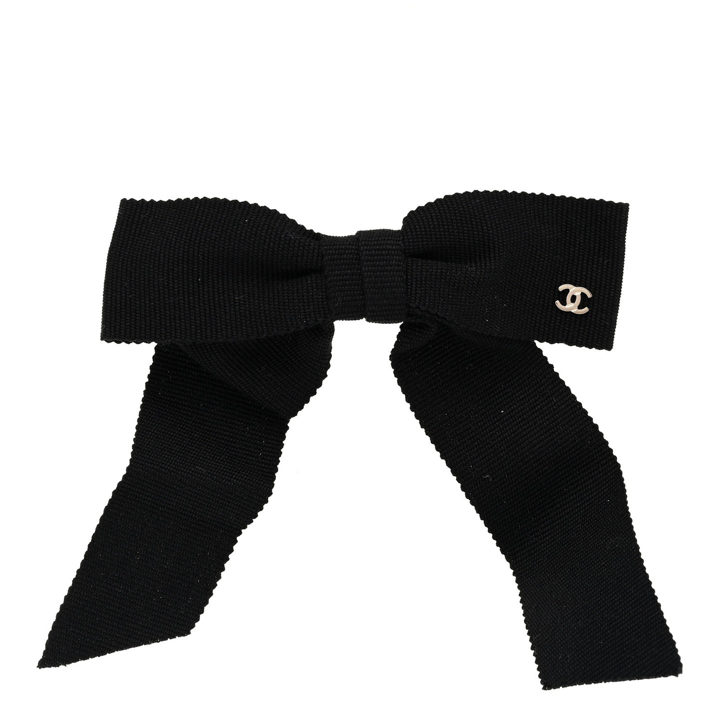 Grosgrain Bow CC Hair Clip Black