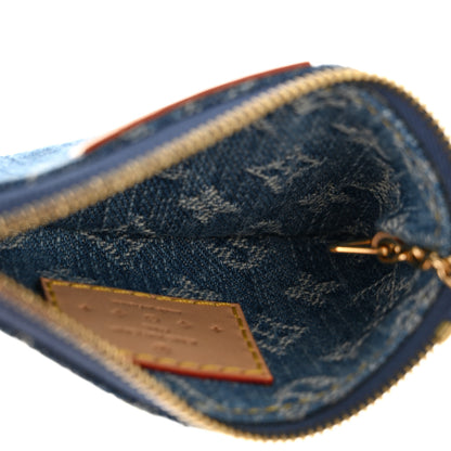 Louis Vuitton Monogram Denim Key Pouch Denim Blue 5 of 7