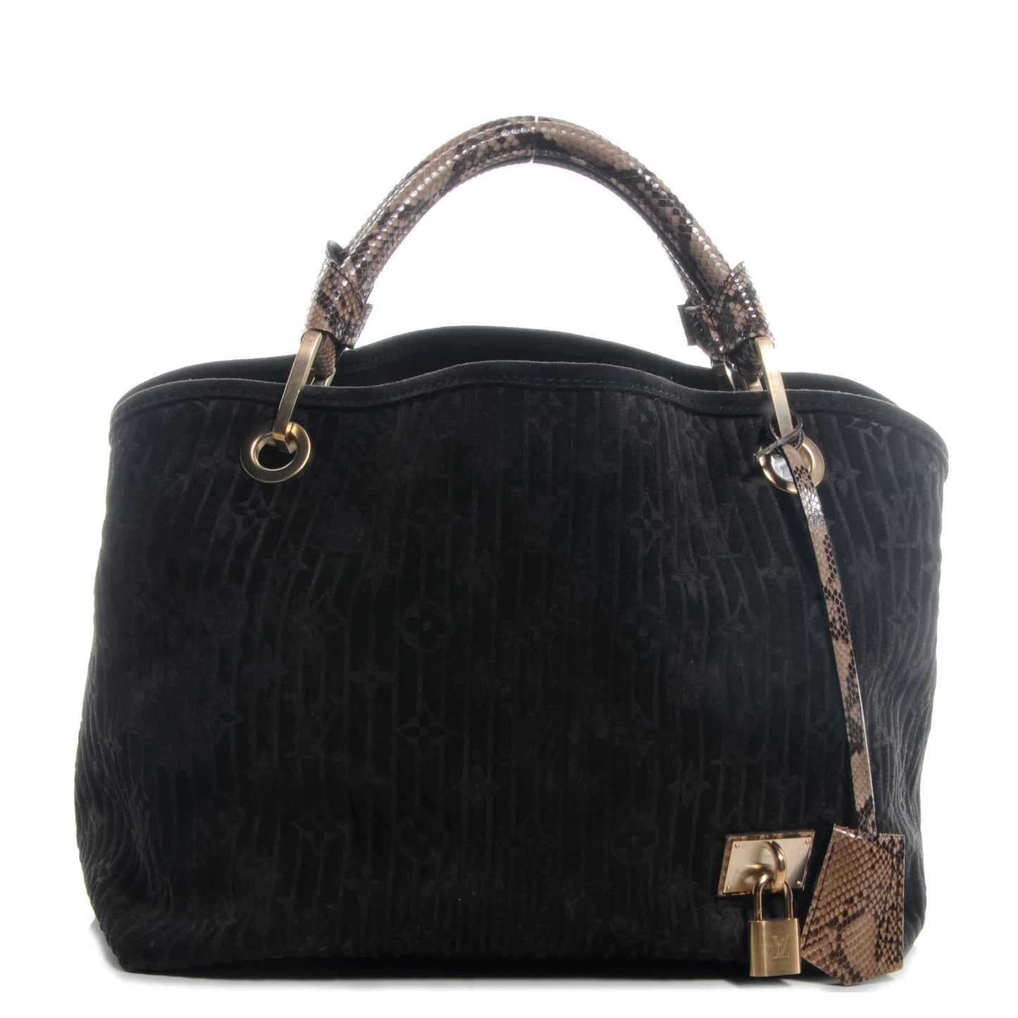 Suede Python Monogram Whisper PM Kohl