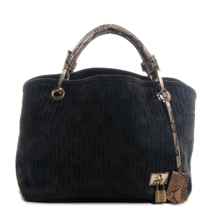 Louis Vuitton Suede Python Monogram Whisper PM Kohl 1 of 8