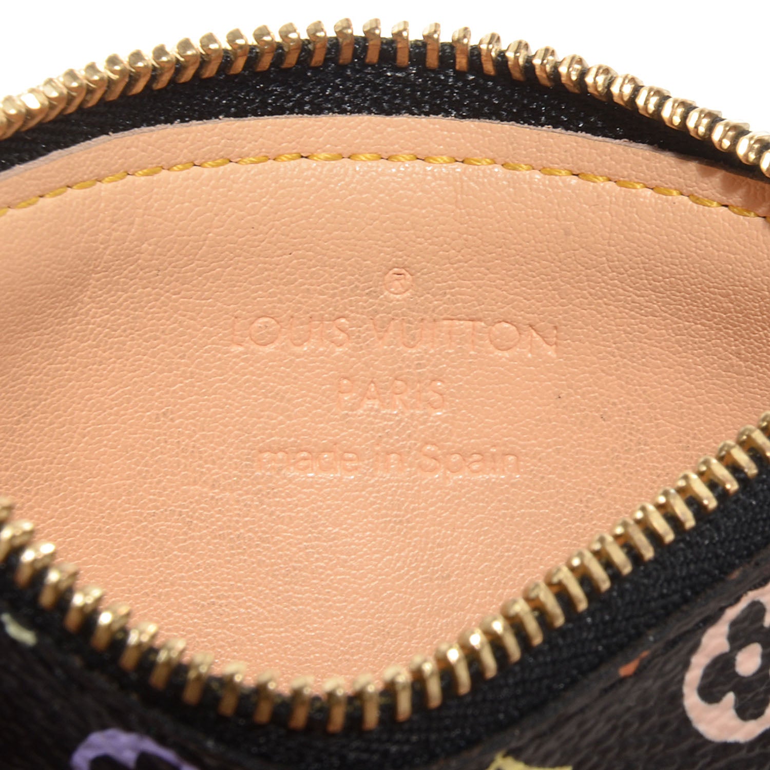 Louis Vuitton Monogram Multicolor Key Pouch Black 6 of 7