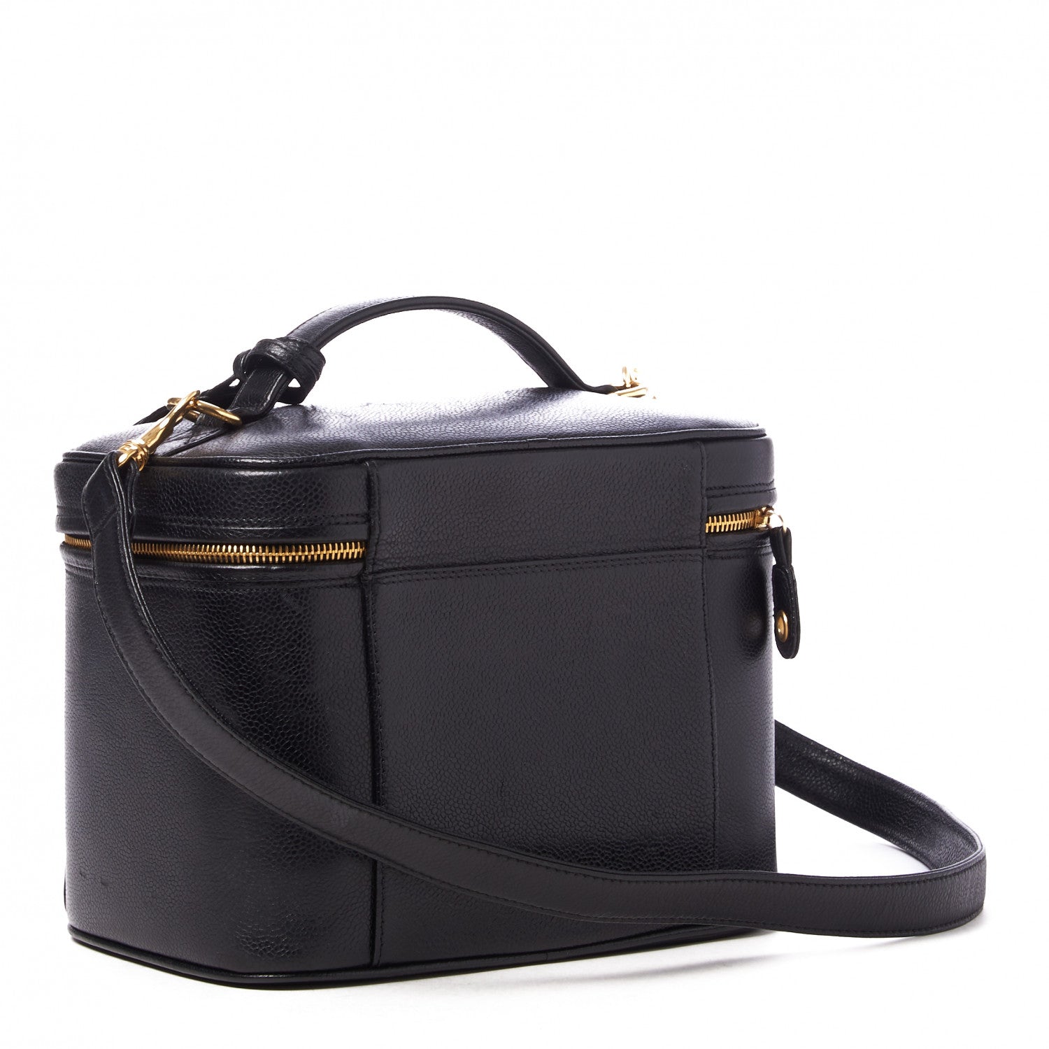 Chanel Caviar CC Vanity Train Case Black 2 of 9