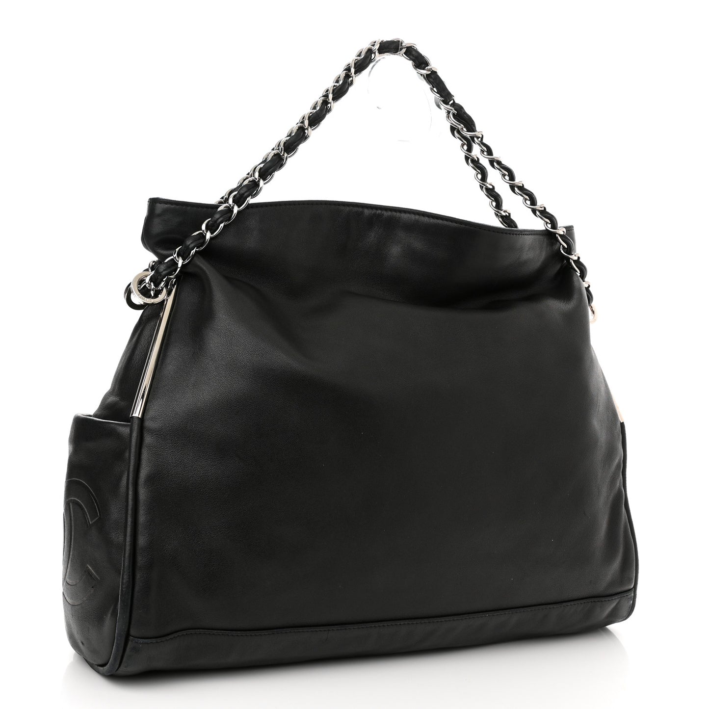 Lambskin Large Ultimate Soft Tote Black