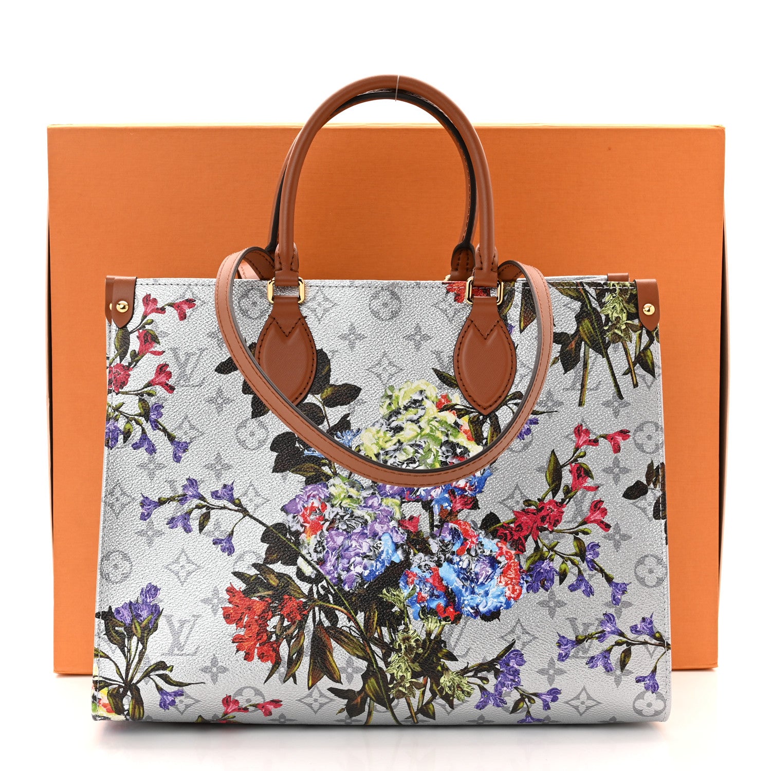 Louis Vuitton Metallic Monogram LV Garden OnTheGo MM Silver 10 of 10