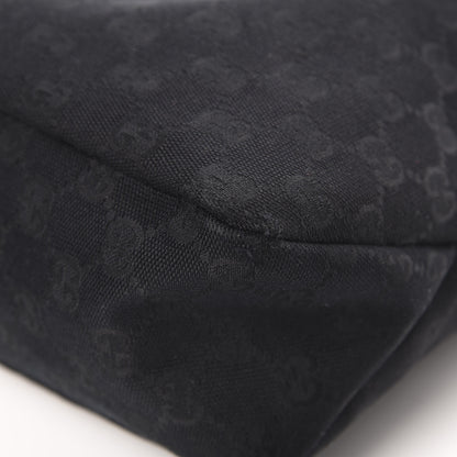 Gucci Monogram Medium Horsebit Chain Hobo Black 10 of 14