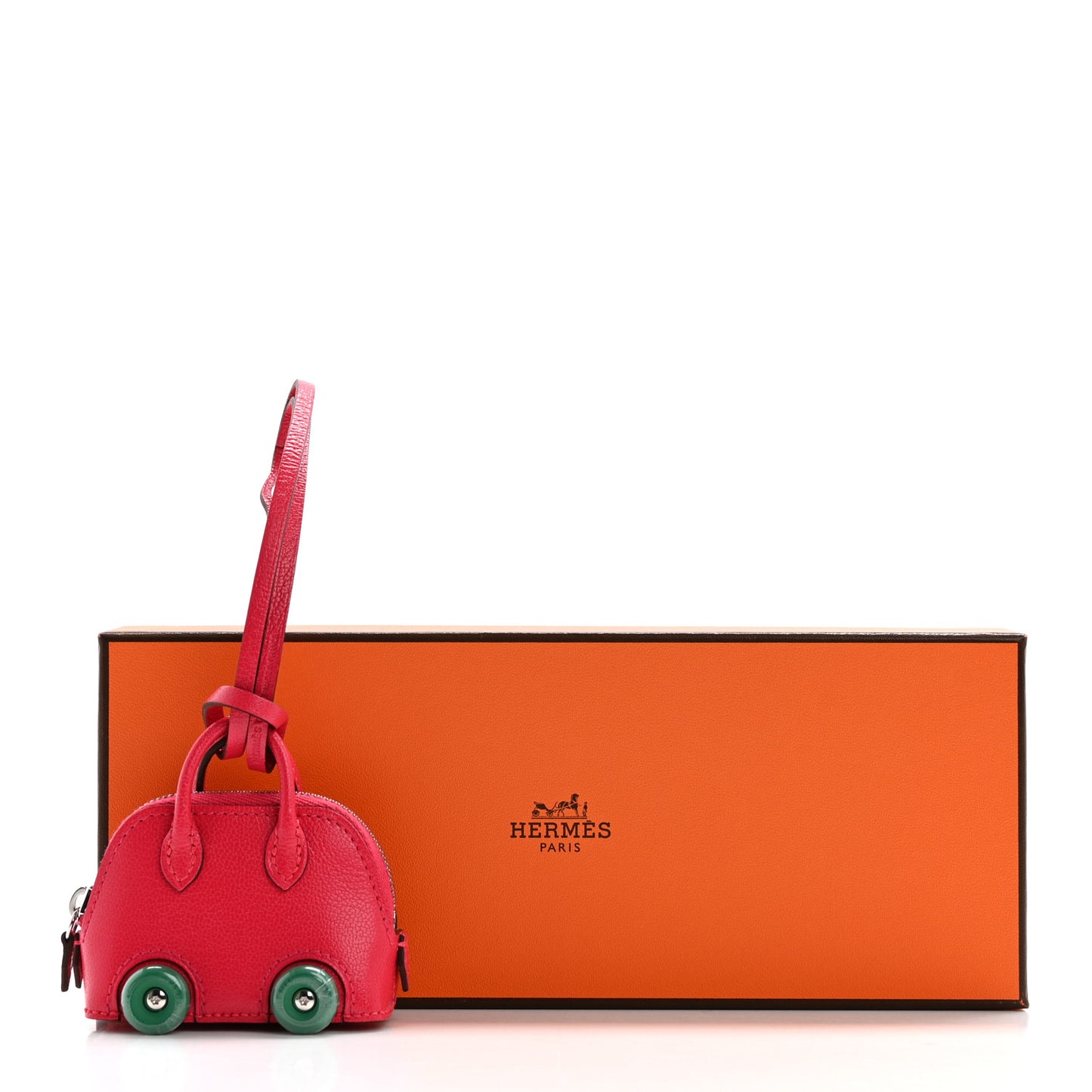 Chevre Chamkila Bolide On Wheels Bag Charm Rose Extreme Vert Vertigo