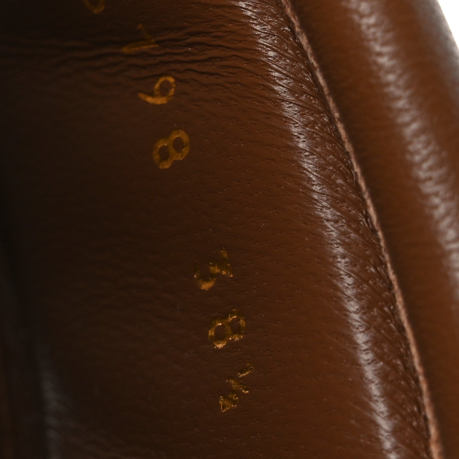 Gucci Monogram GG Calfskin Angelina Platform 55mm Slide Sandals 38.5 Camel Ebony 10 of 11