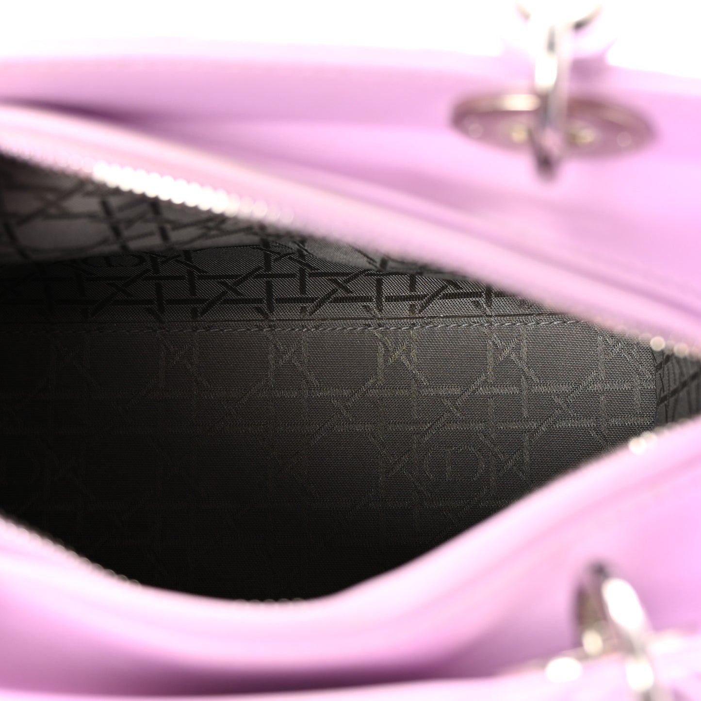 Lambskin Cannage Medium Lady Dior Purple