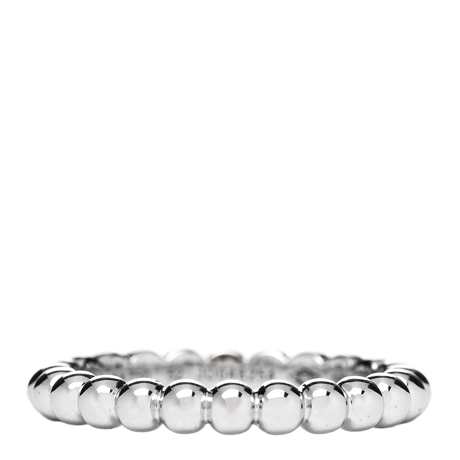 Van Cleef & Arpels 18K White Gold Medium Perlee Ring 52 6 1 of 4