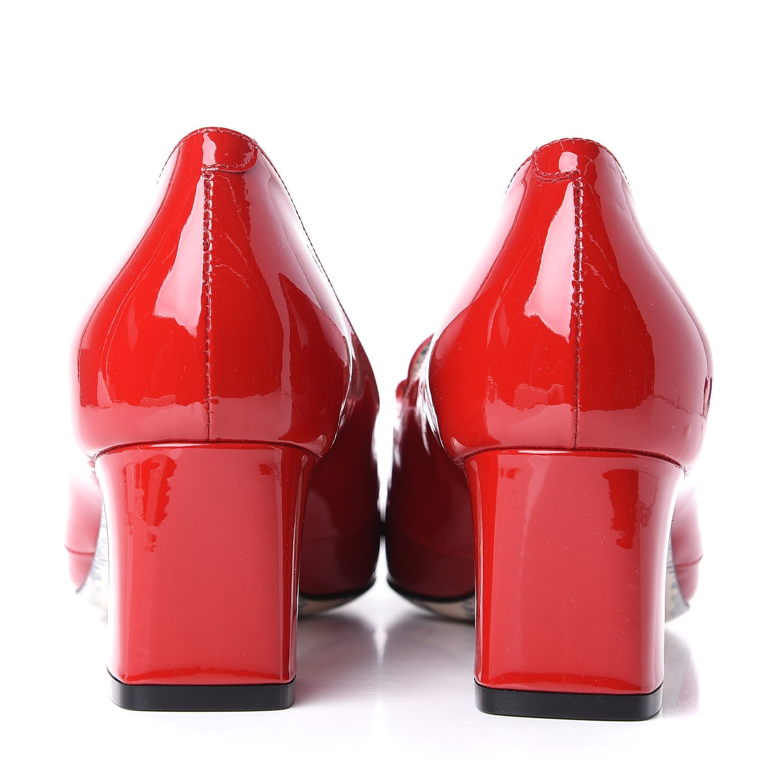 Gucci Vernice GG Victoire 55mm Loafer Pumps 38.5 Hibiscus Red 7 of 11