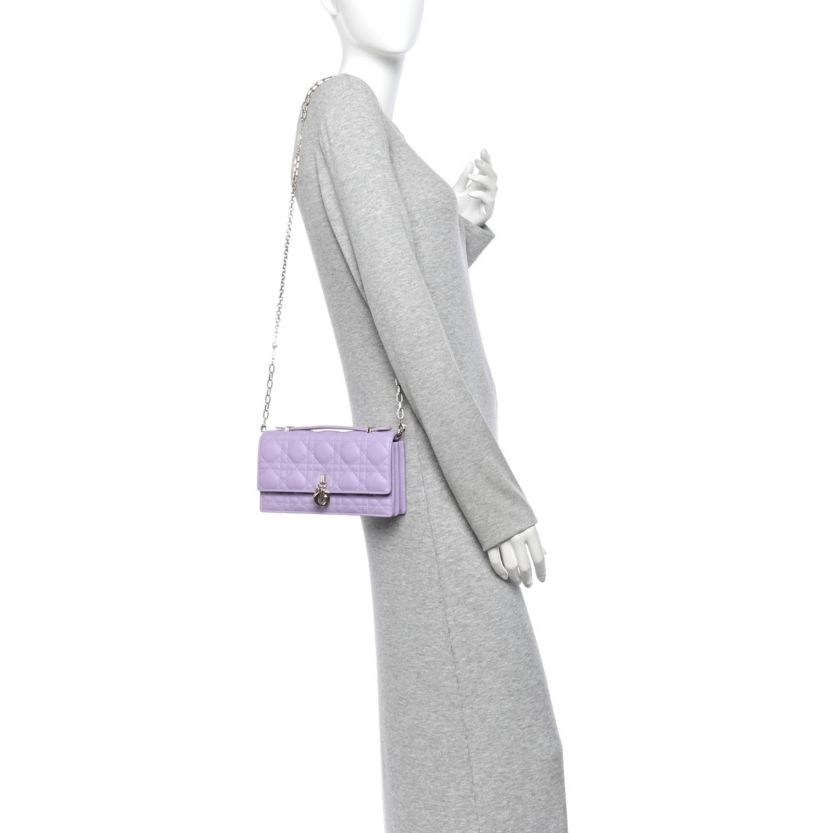 Christian Dior Lambskin Cannage Mini My Dior Bag Lilac 2 of 10