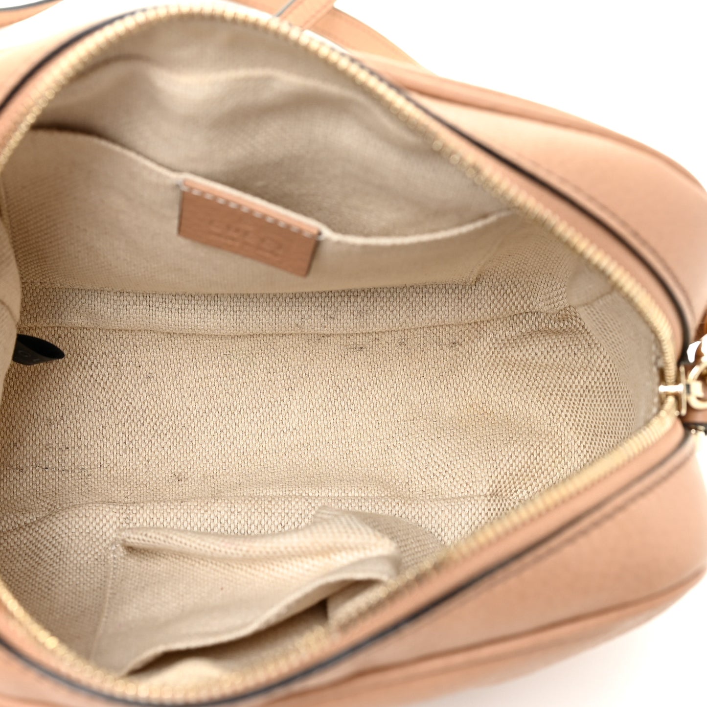 Pebbled Calfskin Small Soho Disco Bag Camelia