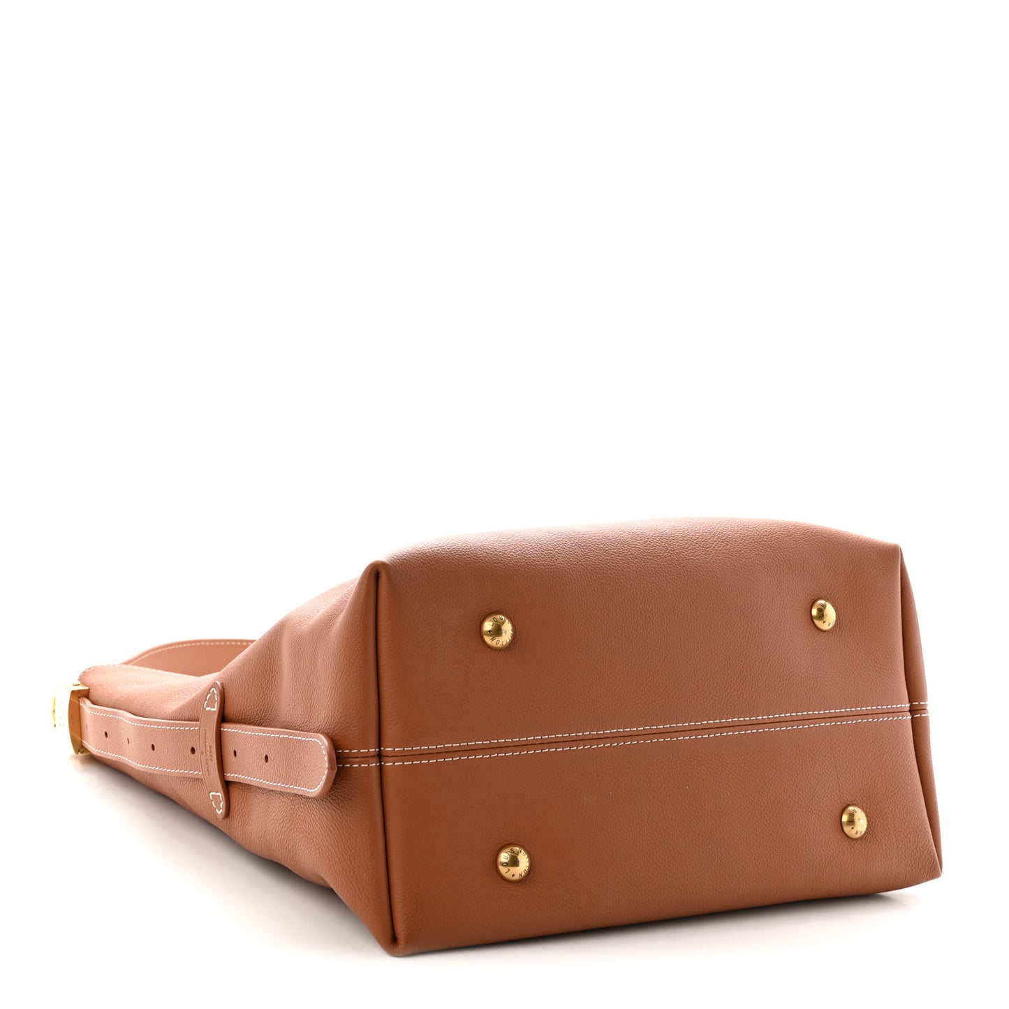 Grained Calfskin Low Key Hobo MM Cognac
