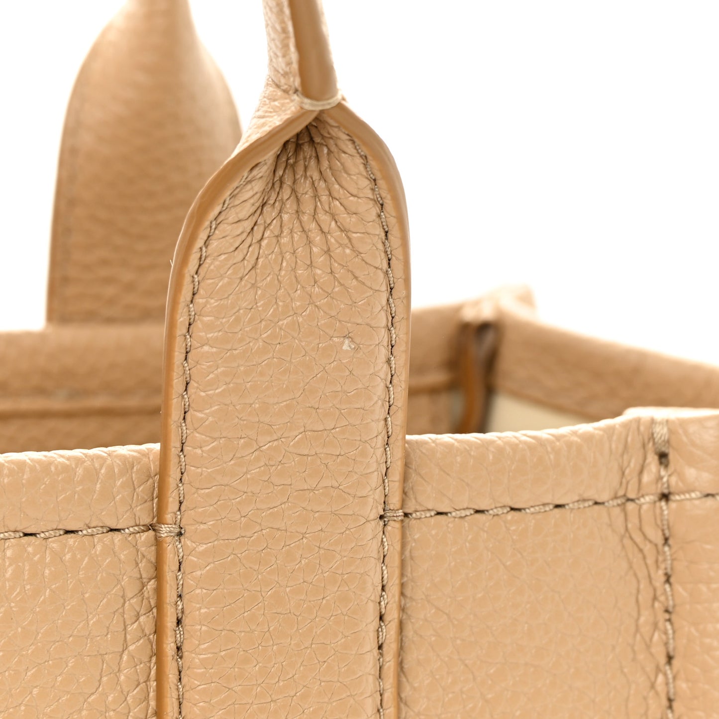 Grained Calfskin Small The Tote Bag Camel