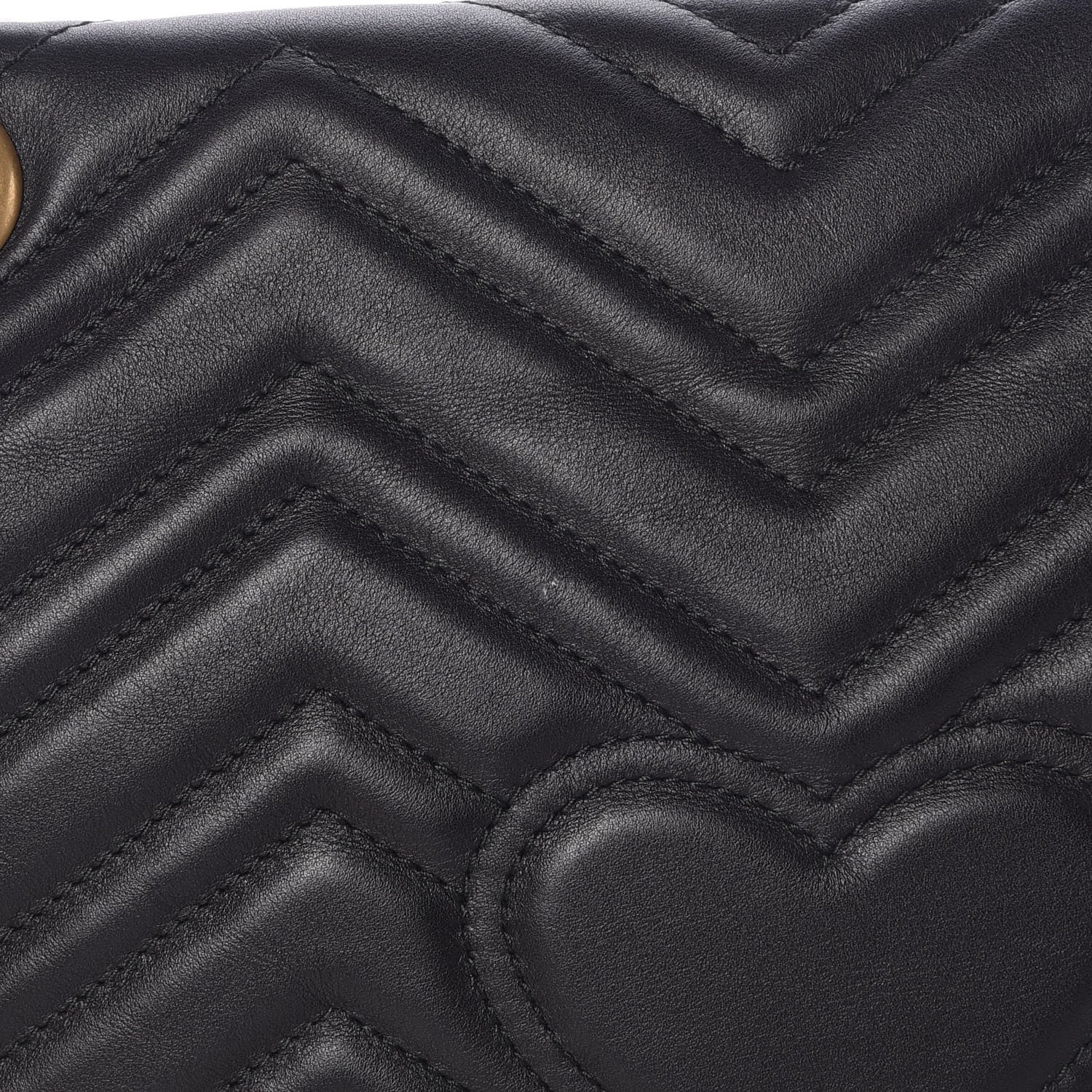 Gucci Calfskin Matelasse Medium GG Marmont Shoulder Bag Black 11 of 13