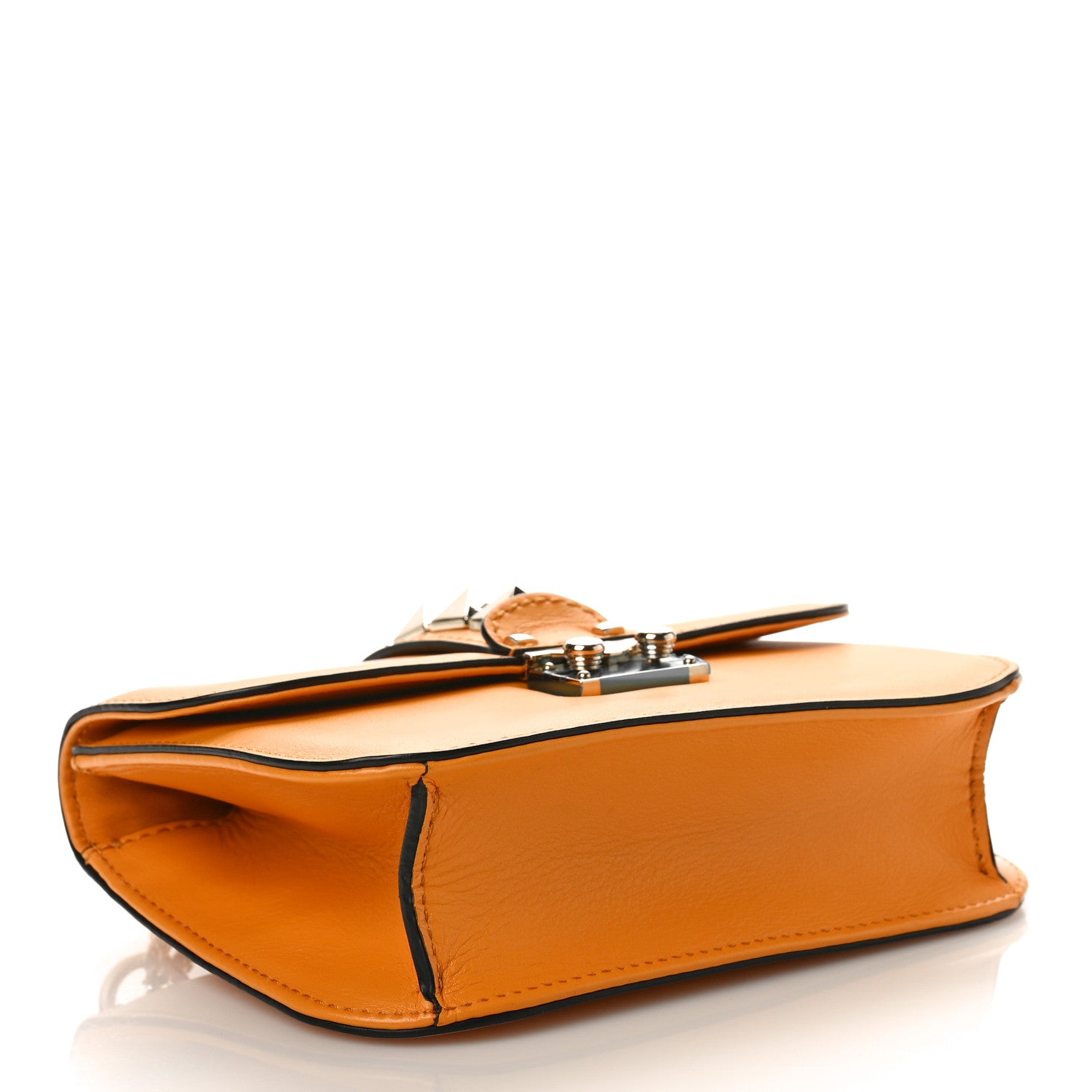 Valentino Garavani Vitello Small Glam Lock Rockstud Flap Mandarin Sorbet 4 of 8