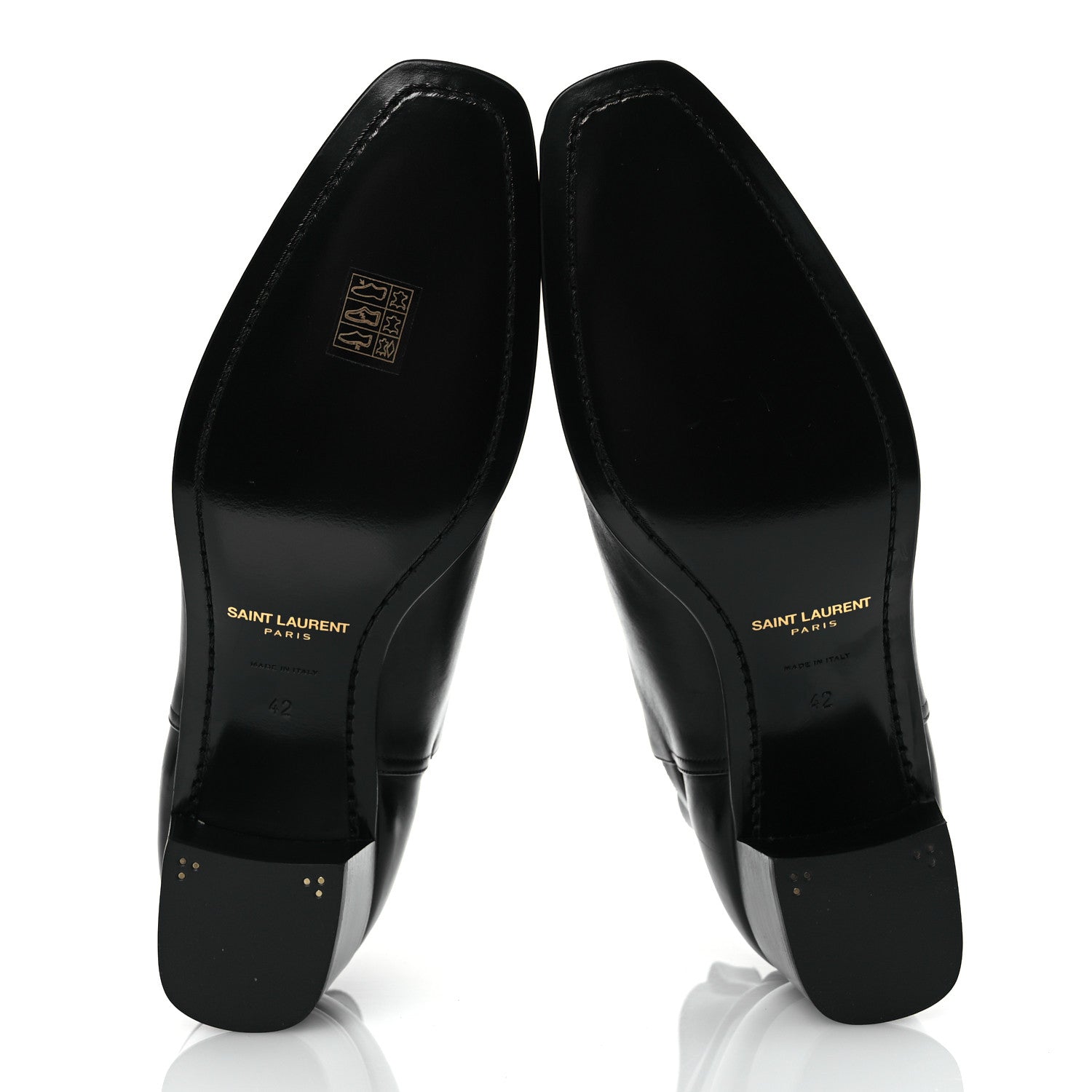 Saint Laurent Calfskin Mens Terry 45 Boots 42 Black 7 of 14