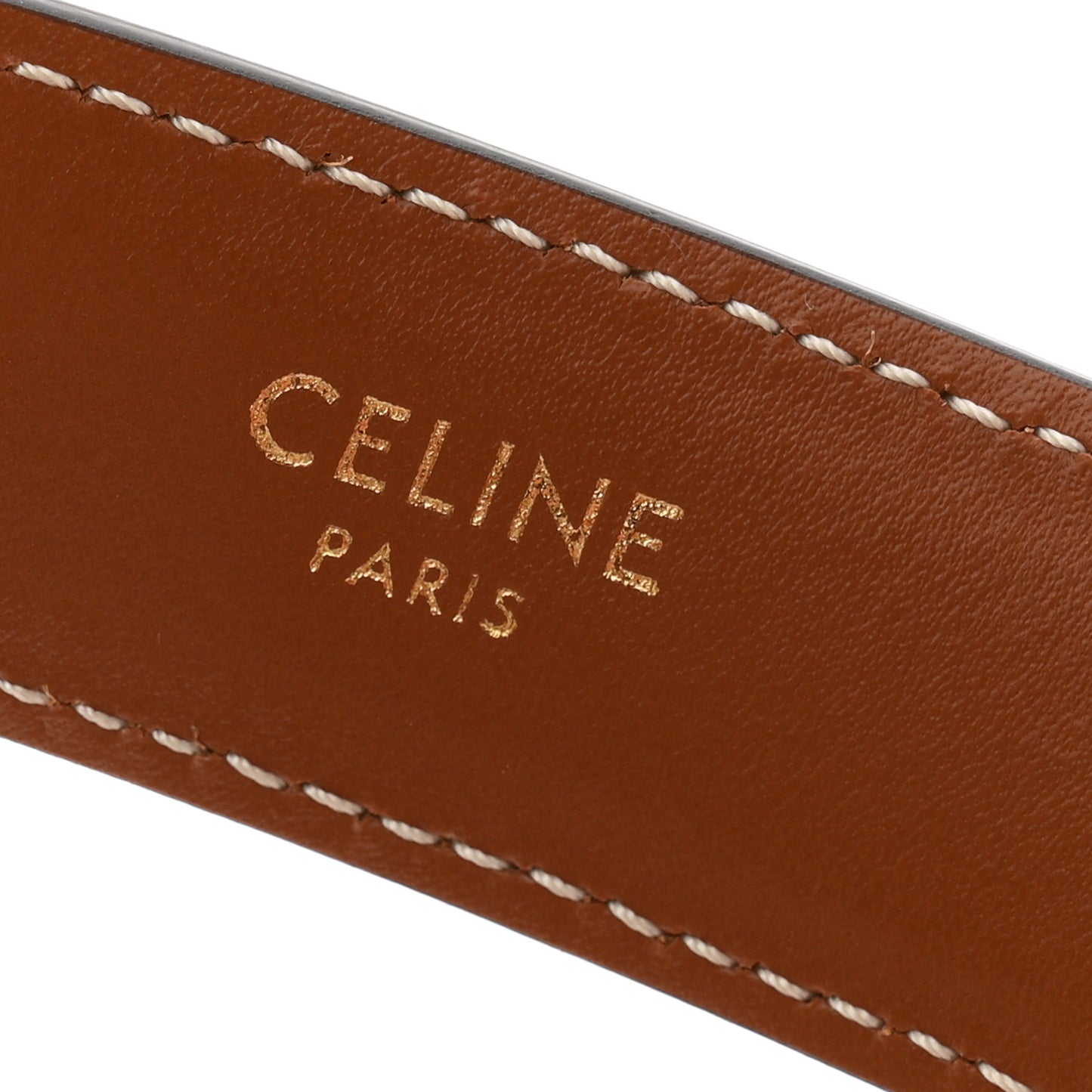Canvas Calfskin Medium 25mm Triomphe 90 36 Belt Tan