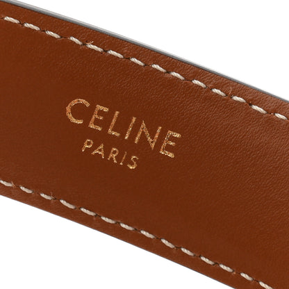 Celine Canvas Calfskin Medium 25mm Triomphe 90 36 Belt Tan 3 of 7