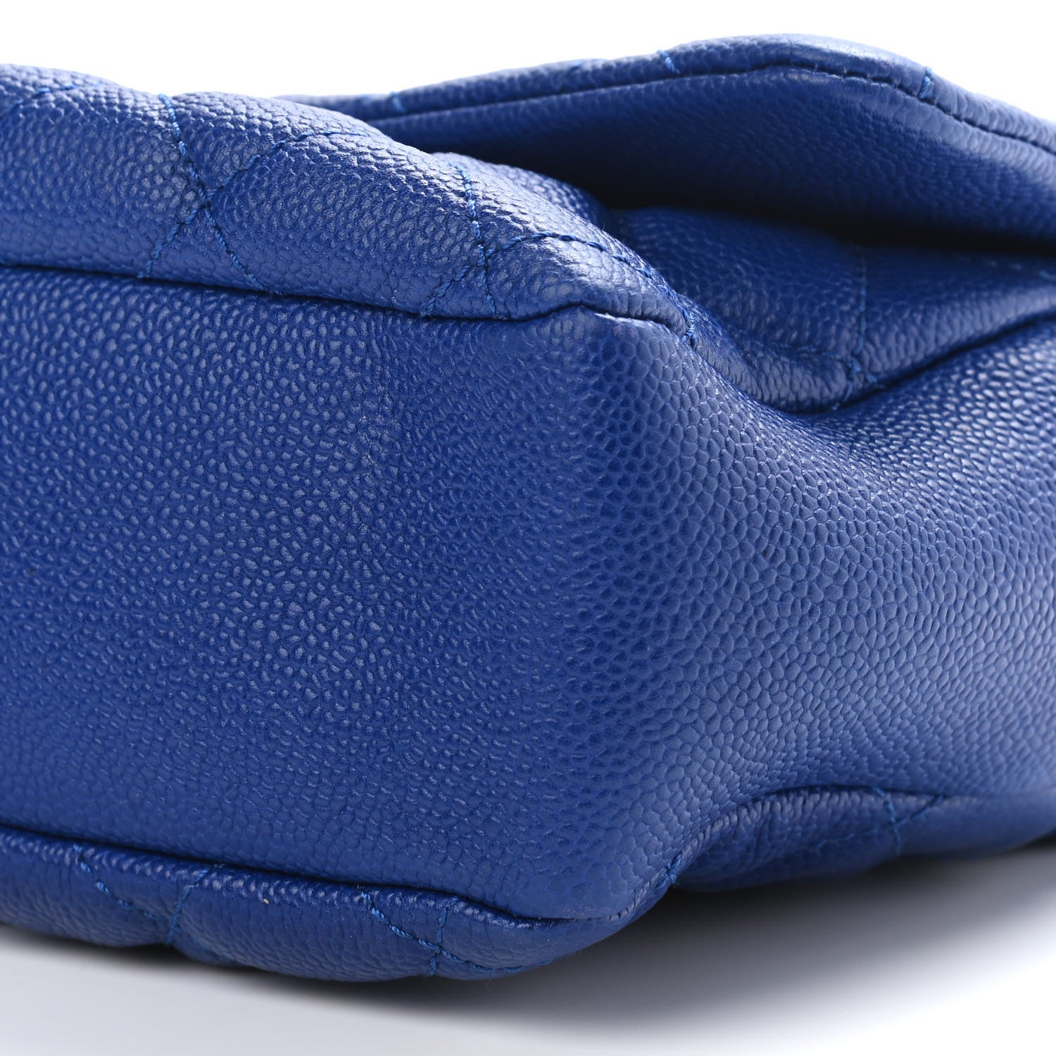 Chanel Caviar Quilted Jumbo Easy Flap Blue 10 of 12