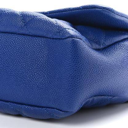Chanel Caviar Quilted Jumbo Easy Flap Blue 10 of 12