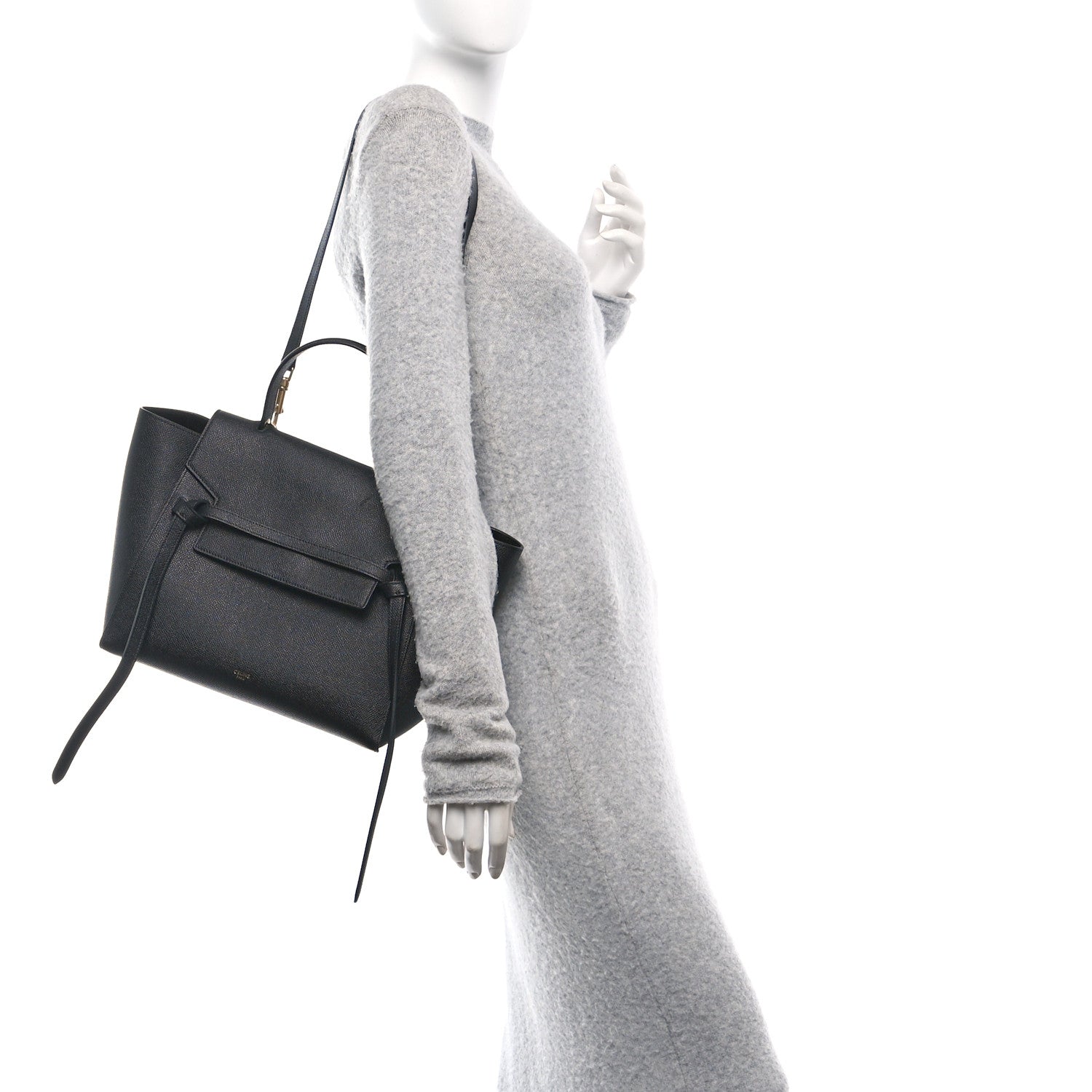 Celine Grained Calfskin Mini Belt Bag Black 2 of 12
