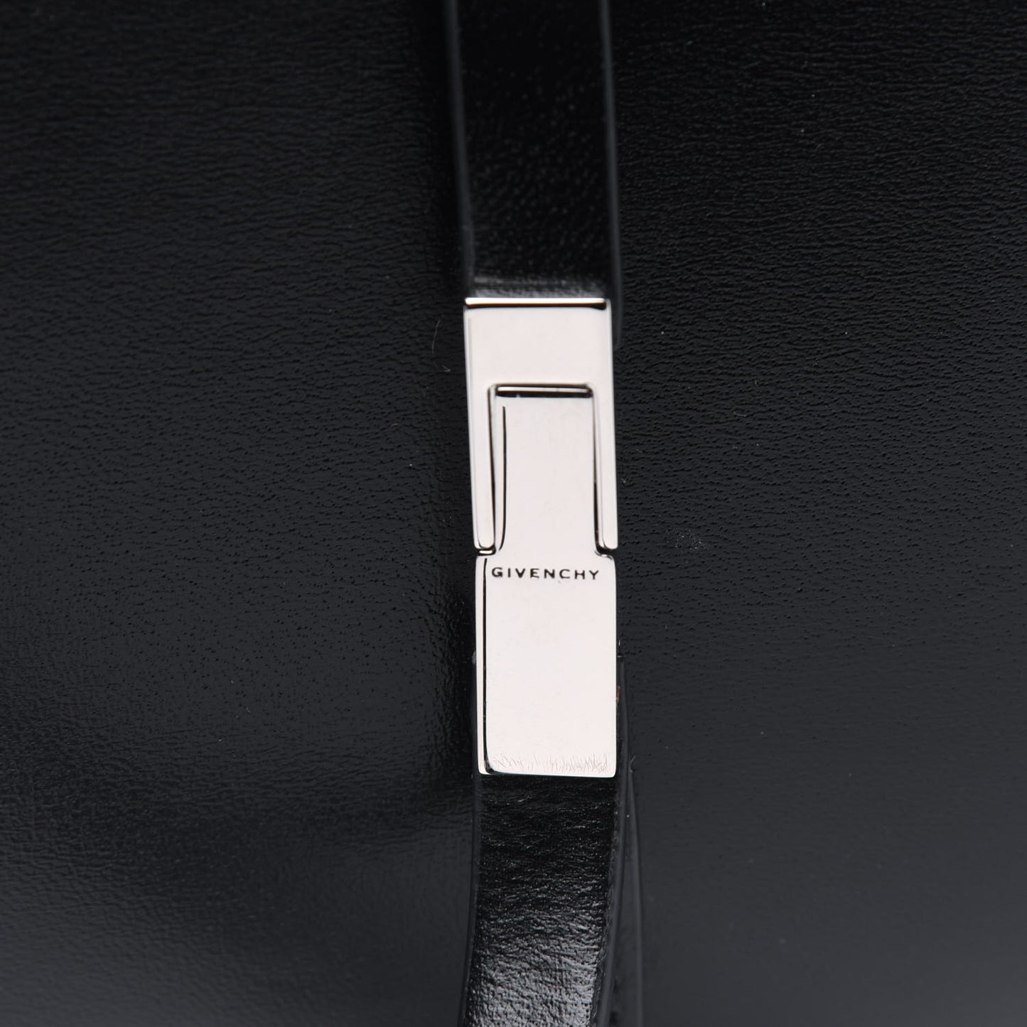 Box Calfskin Small Cut Out Shoulder Bag Black