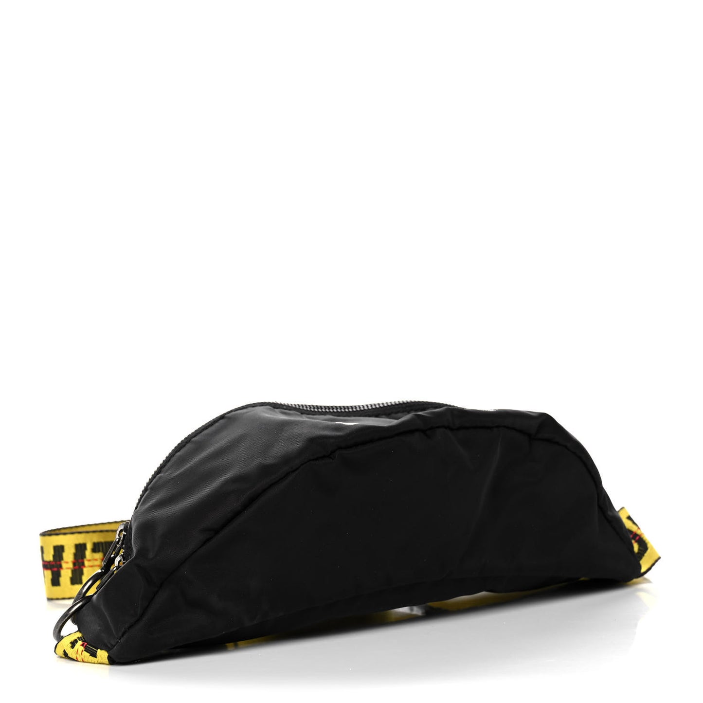 Canvas Logo Print Belt Bag Black